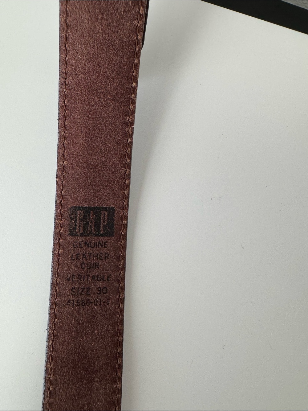 GAP Brown Suede Belt with Square Buckle - Picture 3 of 4